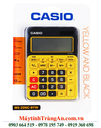 Casio MS-20NC-BYW, Máy tính tiền Casio MS-20NC-BYW loại 12 số Digits| CÒN HÀNG 